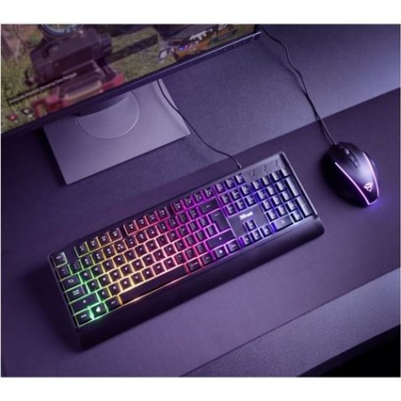TECLADO GAMING TRUST ZIVA RAINBOW LED