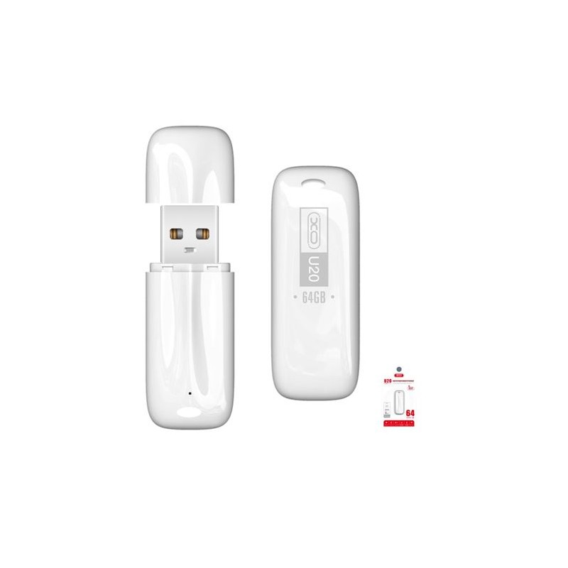 PENDRIVE U20 64GB USB 2.0 BLANCO XO