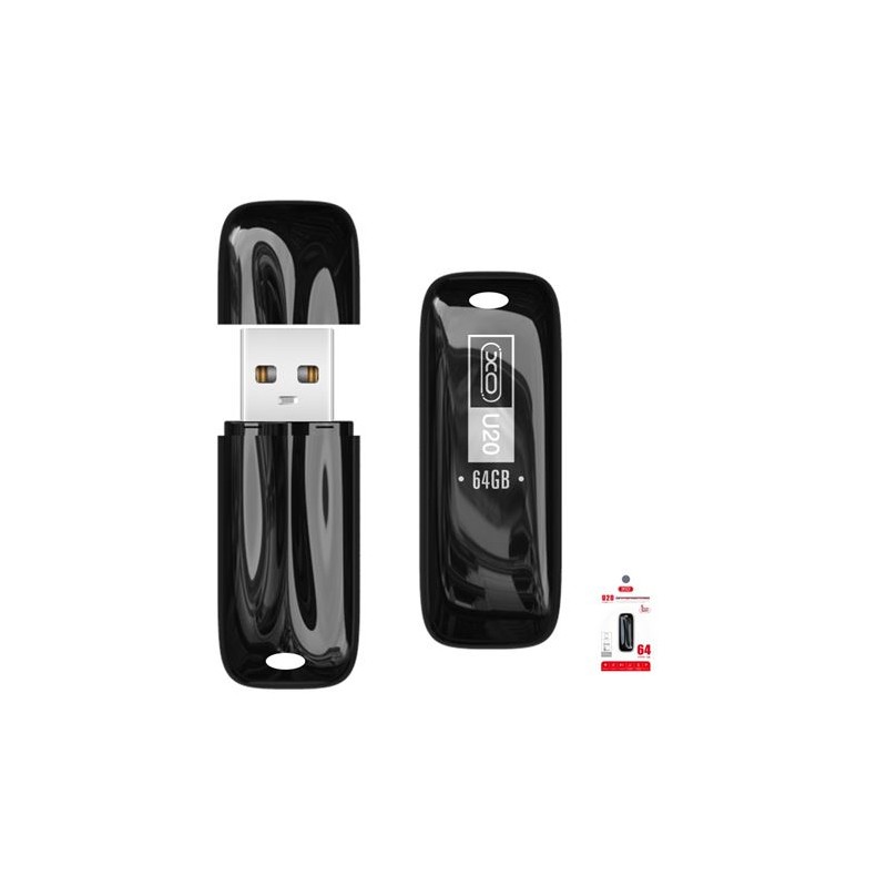 PENDRIVE U20 64GB USB 2.0 NEGRO XO