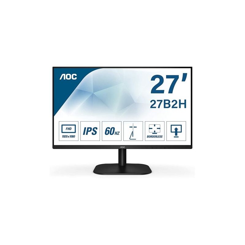 MONITOR AOC 27" FULL HD NEGRO 27B2H