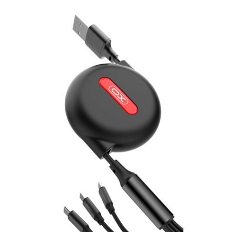 CABLE 3 EN 1 NB142 USB - (LIGHTNING + TIPO C + MICRO USB) 2.4A XO