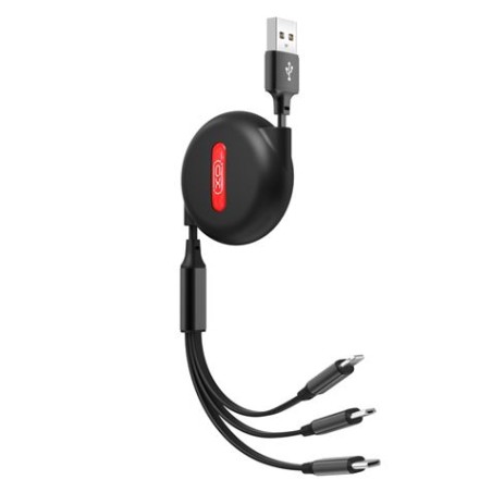 CABLE 3 EN 1 NB142 USB - (LIGHTNING + TIPO C + MICRO USB) 2.4A XO