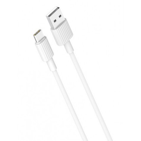 CABLE NB156 SILICONA USB - TIPO C | 2.4A | 1 MTR | BLANCO XO