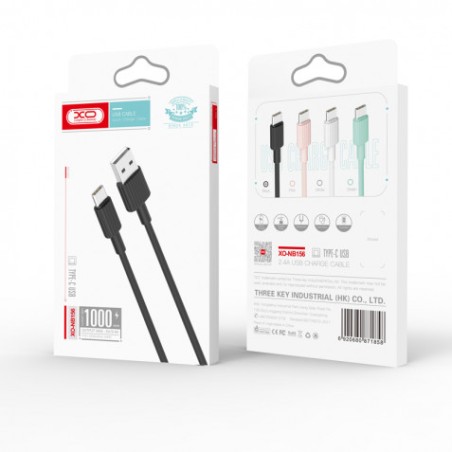 CABLE NB156 SILICONA USB - LIGHTNING | 2.4A | 1 MTR | BLANCO XO