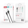 CABLE NB156 SILICONA USB - LIGHTNING | 2.4A | 1 MTR | BLANCO XO
