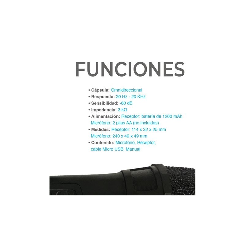MICROFONO INALAMBRICO MICONE BIWOND