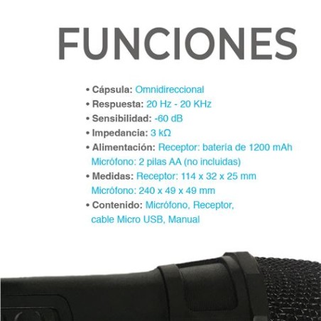 MICROFONO INALAMBRICO MICONE BIWOND