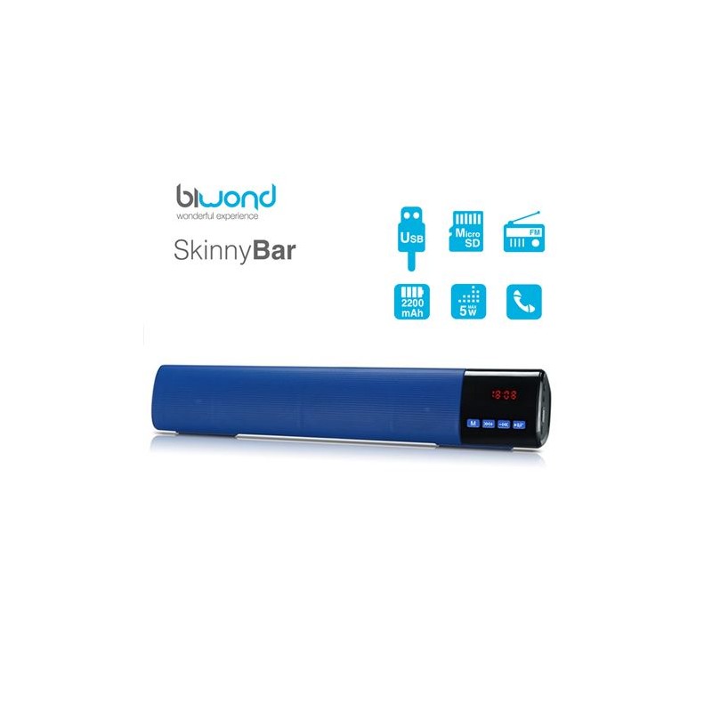 BARRA DE SONIDO 10W SKINNYBAR AZUL...