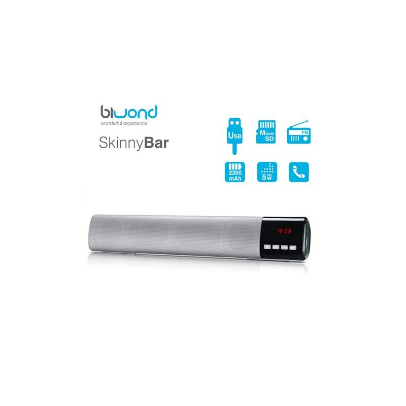 BARRA DE SONIDO 10W SKINNYBAR PLATA...