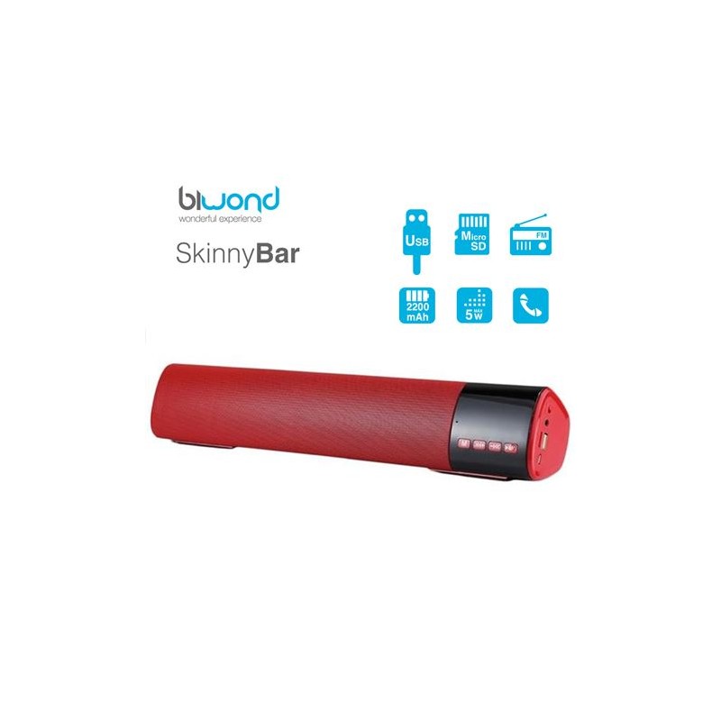 BARRA DE SONIDO 10W SKINNYBAR ROJO...