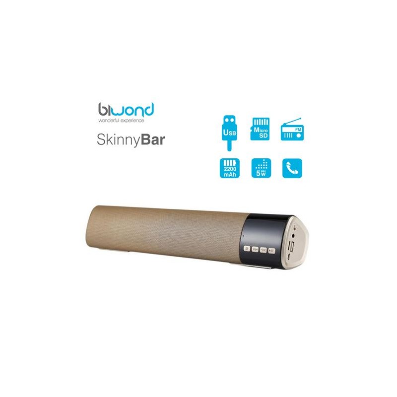 BARRA DE SONIDO 10W SKINNYBAR ORO BIWOND