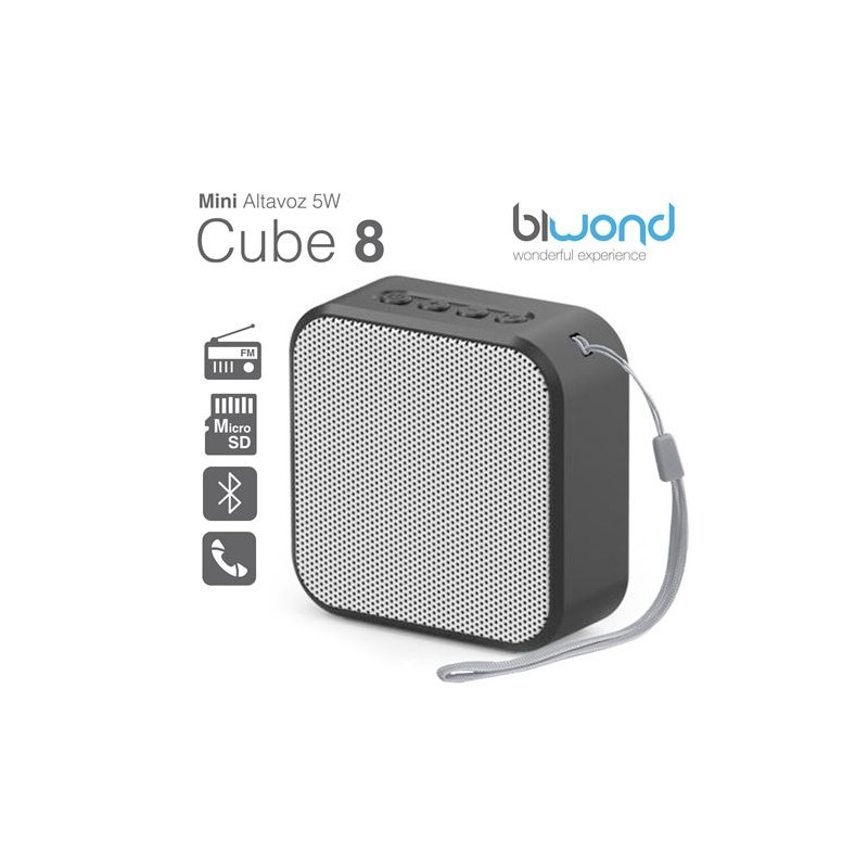 MINI ALTAVOZ BLUETOOTH 5W CUBE 8...