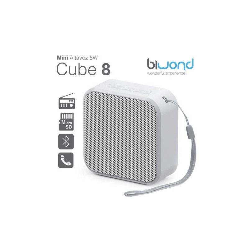 MINI ALTAVOZ BLUETOOTH 5W CUBE 8...