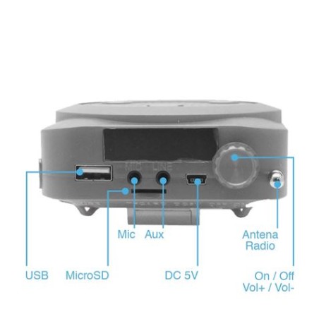 MEGÁFONO PORTÁTIL POCKETVOICE NEGRO BIWOND