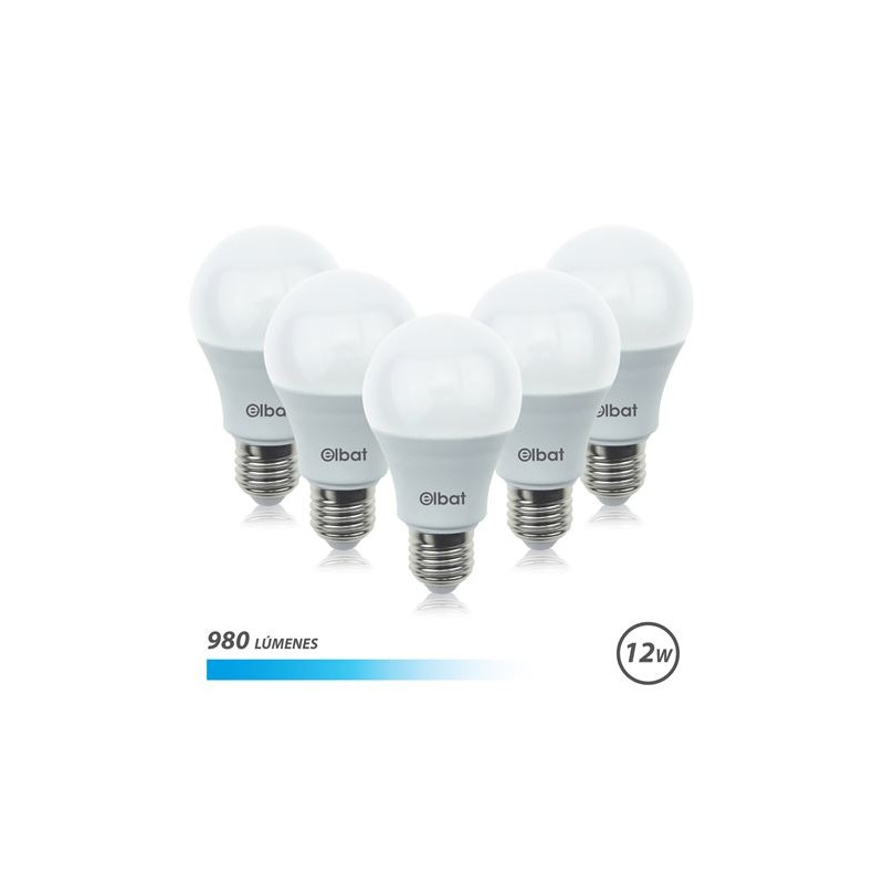 PACK 5 BOMBILLAS LED A60 | 12W |...