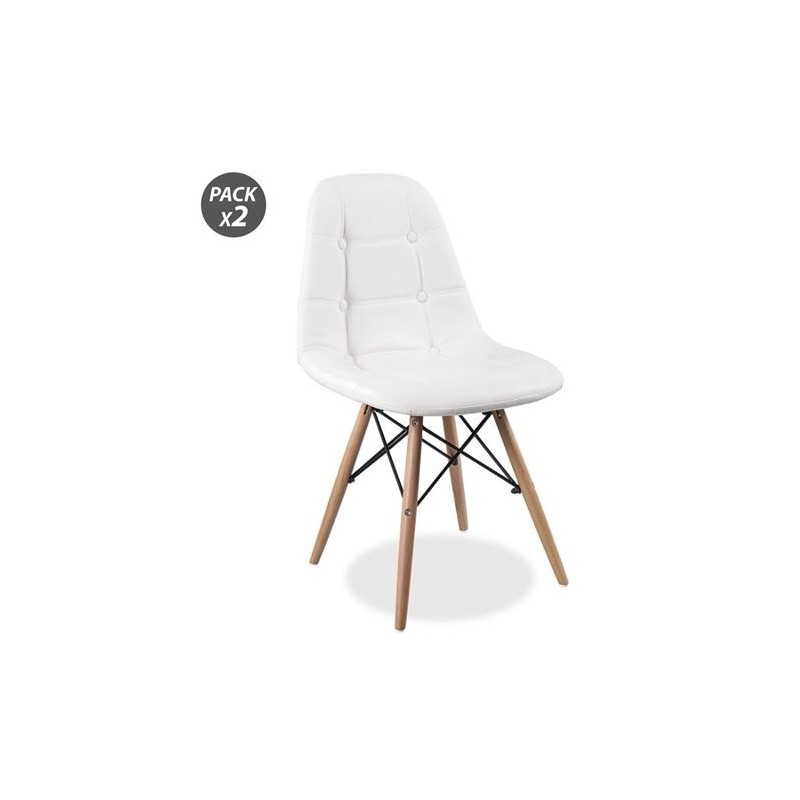 PACK 2 SILLAS DESIGN D300 BLANCAS MUVIP