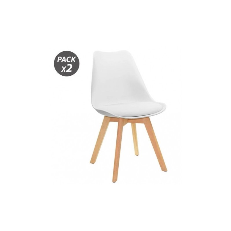 PACK 2 SILLAS DESIGN D200 BLANCAS MUVIP