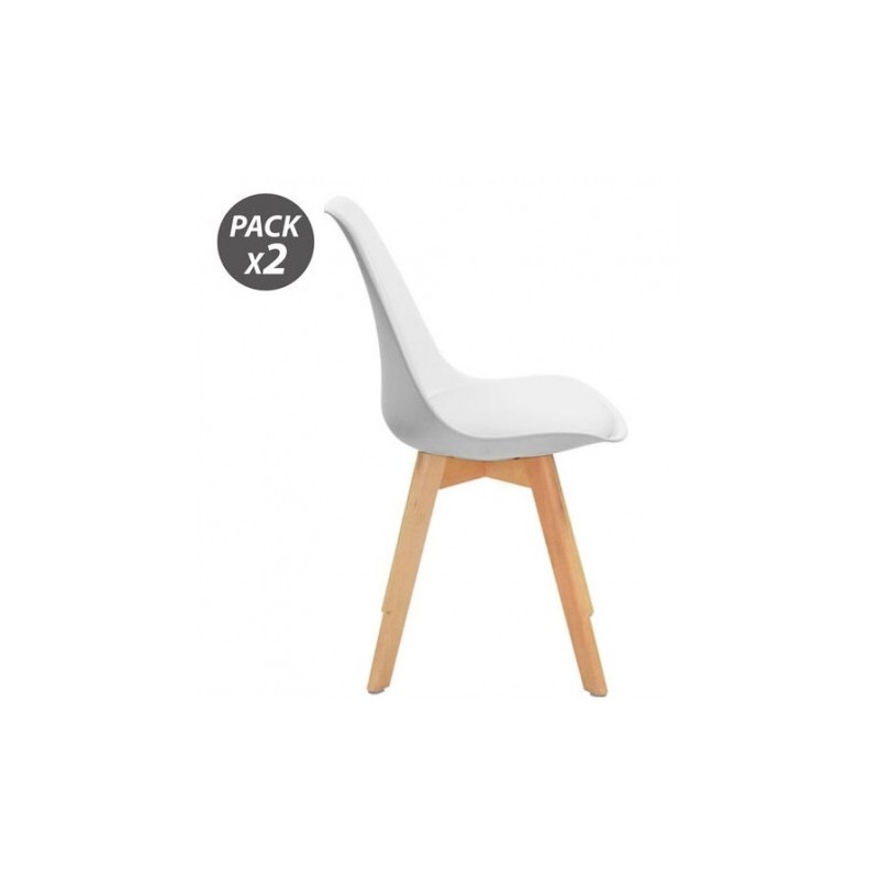 PACK 2 SILLAS DESIGN D200 BLANCAS MUVIP