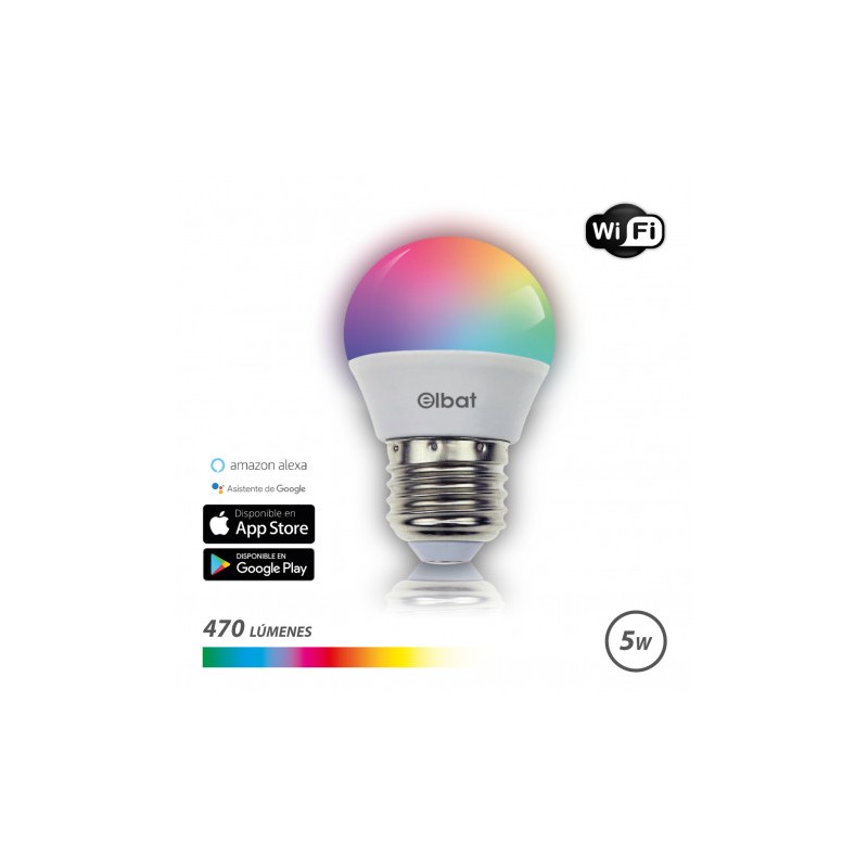 BOMBILLA LED SMART WIFI ESFERICA G45...