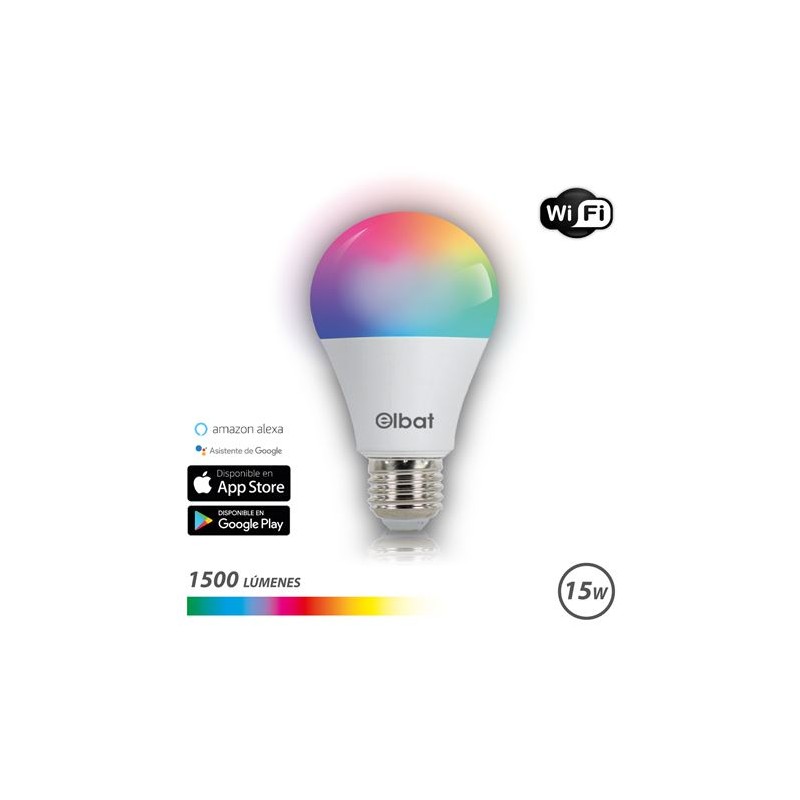BOMBILLA LED SMART WIFI A65 E27 15W...