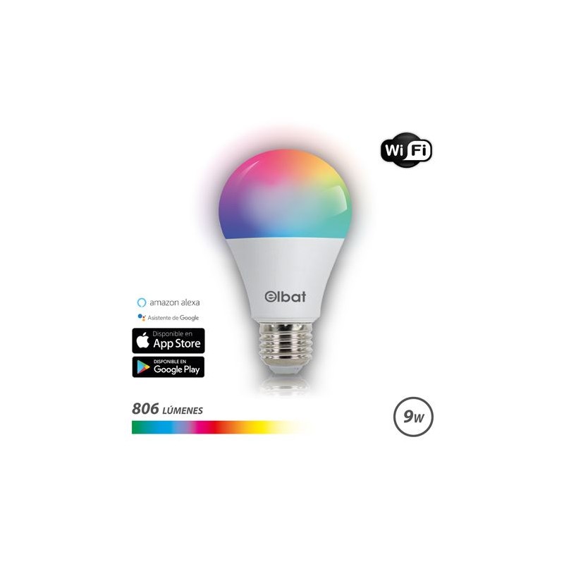 BOMBILLA LED SMART WIFI A60 E27 9W...