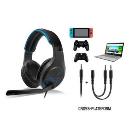 AURICULARES MULTIPLATAFORMA SOG ELITE H-20 AZUL