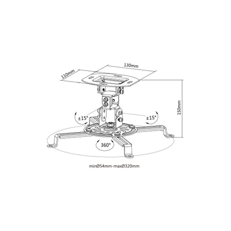 SOPORTE DE TECHO PARA PROYECTOR CROMAD
