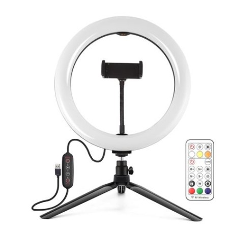KIT YOUTUBER BGD007 BASE + SOPORTE SMARTPHONE + LUZ 10" 26CM RGB XO