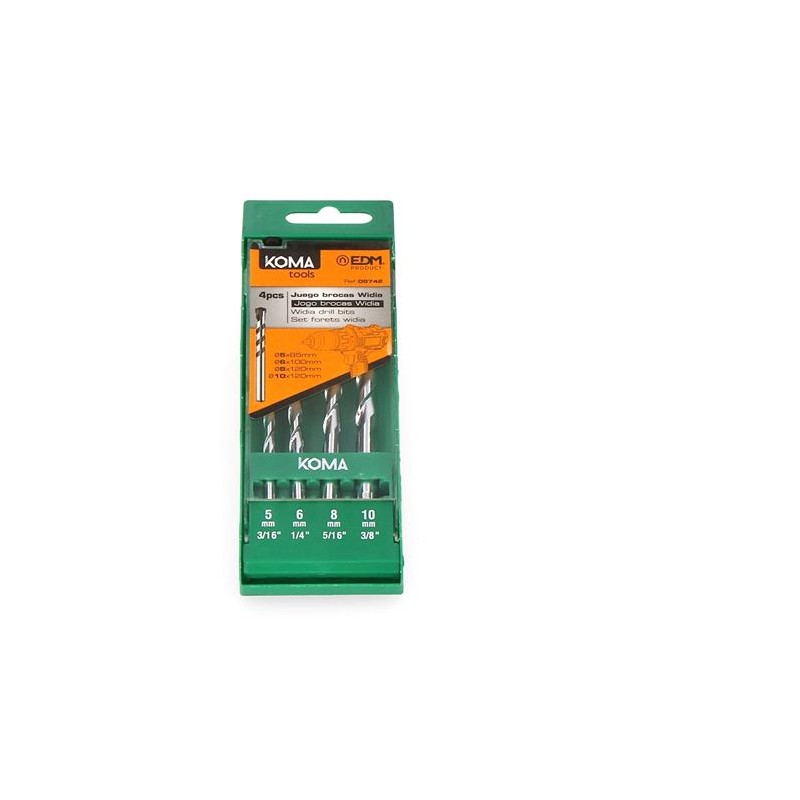 JUEGO 4 BROCAS WIDIA STANDARD KOMA TOOLS