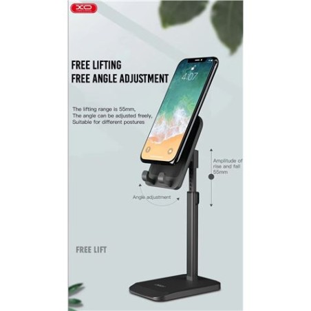 SOPORTE MESA C57 SMARTPHONE HASTA 6.9" NEGRO XO