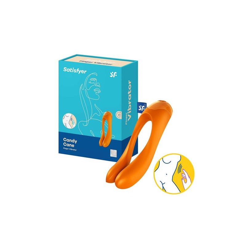 SATYSFIER VIBRADOR CANDY CANE NARANJA