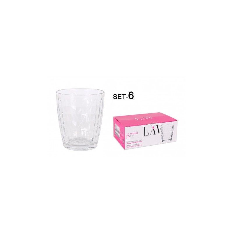 SET 6 VASOS CRISTAL 340CC NEW ARTEMIS