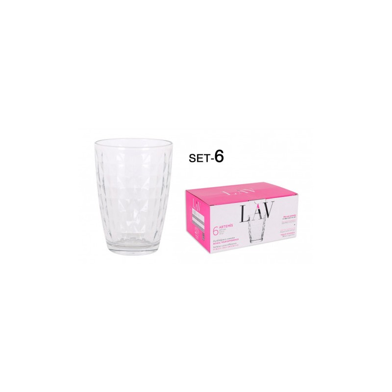 SET 6 VASOS CRISTAL 415CC NEW ARTEMIS