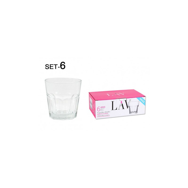 SET 6 VASOS VINO 200CC ARAS