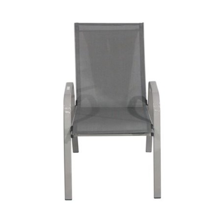 SILLA EXTERIOR METÁLICA JUNE GRIS 55X62X90CM