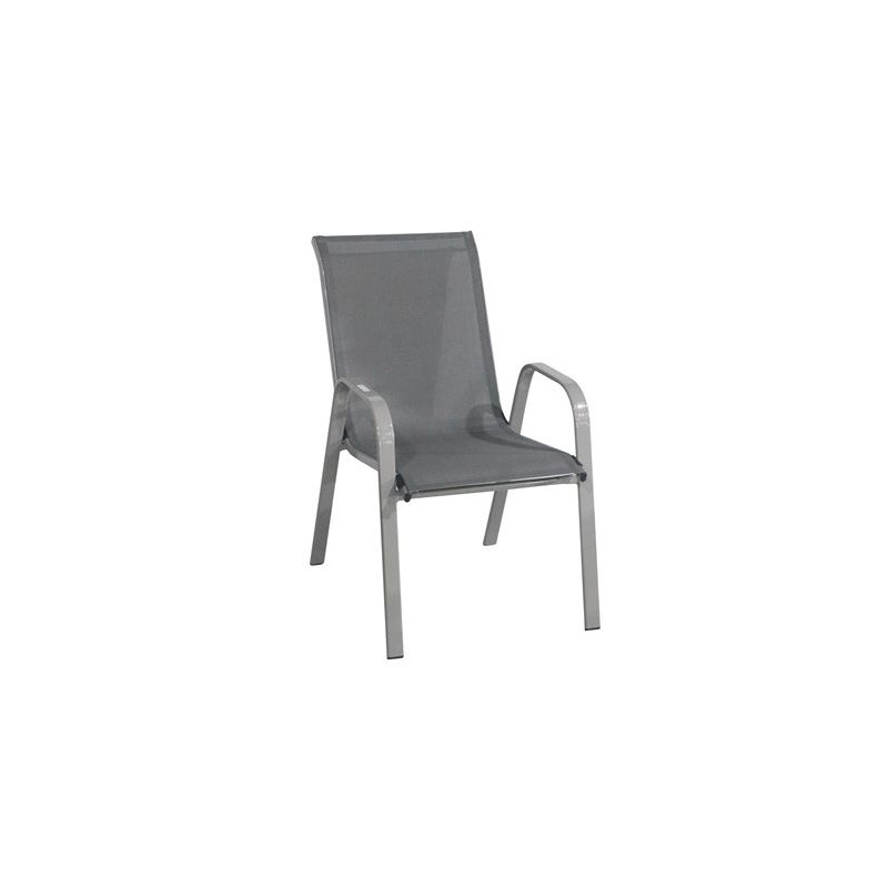 SILLA EXTERIOR METÁLICA JUNE GRIS...