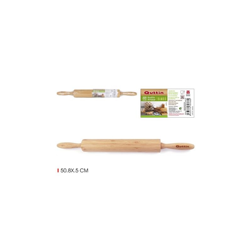 RODILLO AMASADOR DE BAMBU 50X5CM QUTTIN