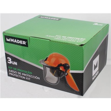 CASCO + PROTECCION FACIAL + AURICULARES MADER