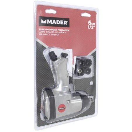 LLAVE DE IMPACTO NEUMATICA 1/2" 6 ACCESORIOS MADER