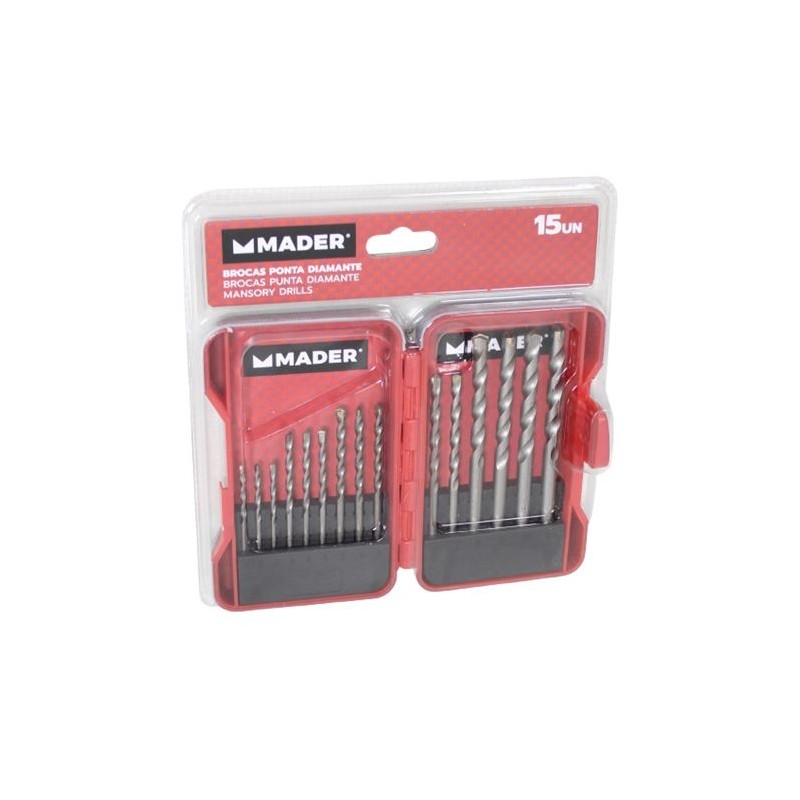 JUEGO 15 PCS BROCAS PUNTA DIAMENTE...