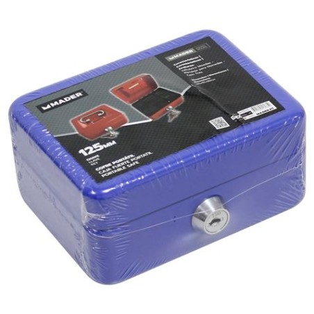 CAJA FUERTE PORTABLE 125mm. MADER (COLORES SURTIDOS)