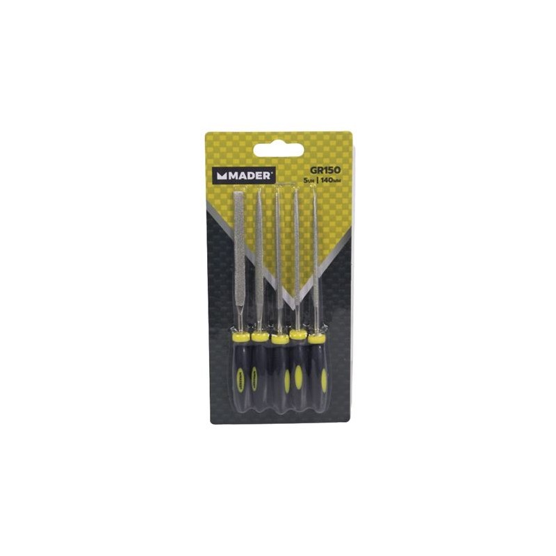 JUEGO LIMAS 5 PCS DIAMANTE 140mm. MADER