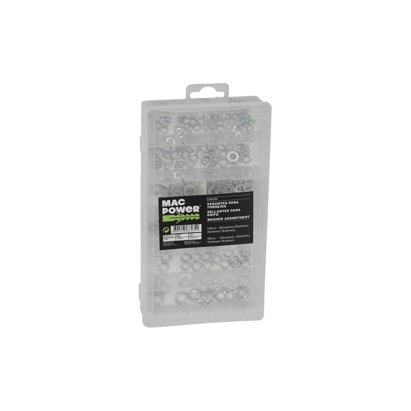 JUEGO 230 PCS ARANDELAS SURTIDAS MAC...