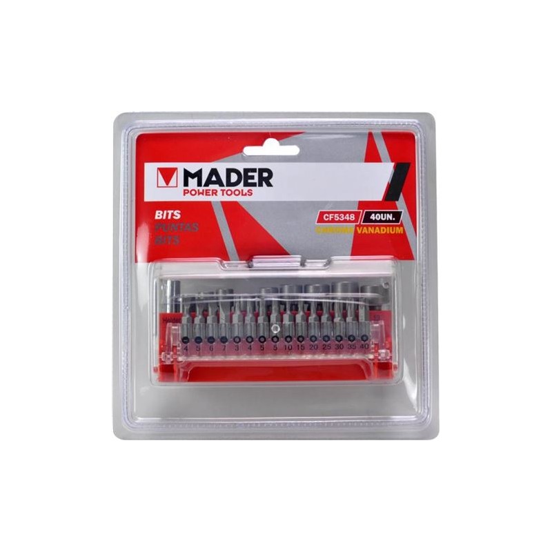 JUEGO VASOS Y PUNTAS 40PCS CRV MADER