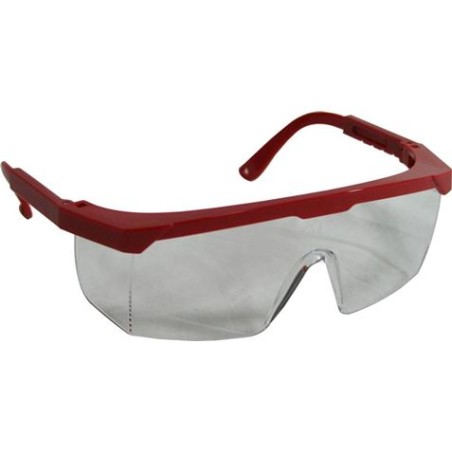 GAFAS DE PROTECCION ROJA LENTE BLANCO MADER