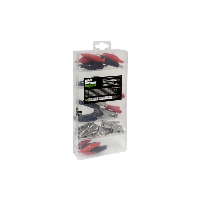 JUEGO 28 PCS PINZAS PARA BATERIAS MAC...