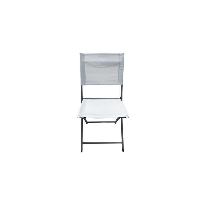 SILLA PLEGABLE GRIS CLARO 42X36/49X84CM