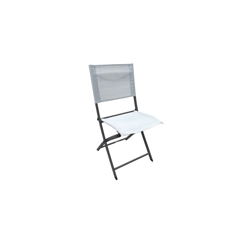SILLA PLEGABLE GRIS CLARO 42X36/49X84CM