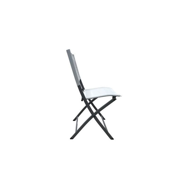 SILLA PLEGABLE GRIS CLARO 42X36/49X84CM