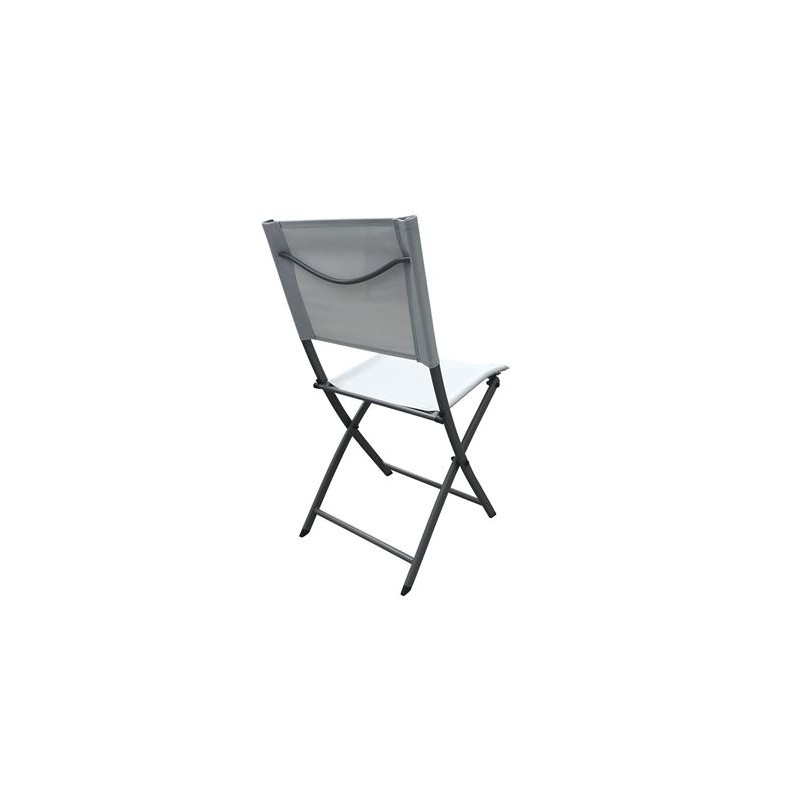 SILLA PLEGABLE GRIS CLARO 42X36/49X84CM